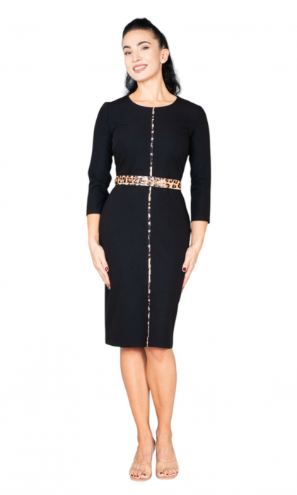 Rochie Elisabeth midi neagra [8]