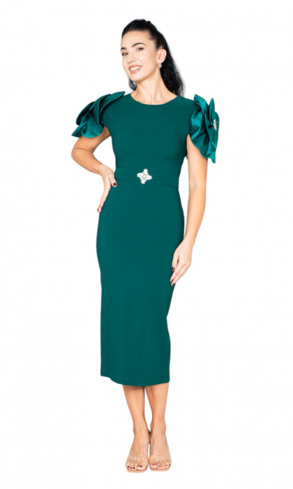 Rochie Etta midi verde [7]