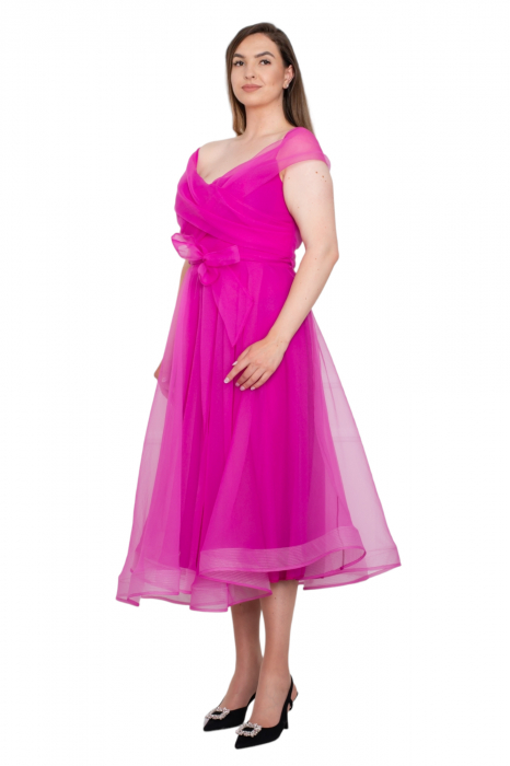 Rochie midi fucsia [5]
