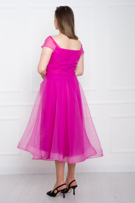 Rochie midi fucsia [4]