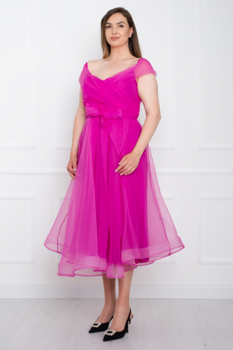 Rochie midi fucsia [2]
