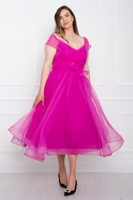 Rochie midi fucsia [3]