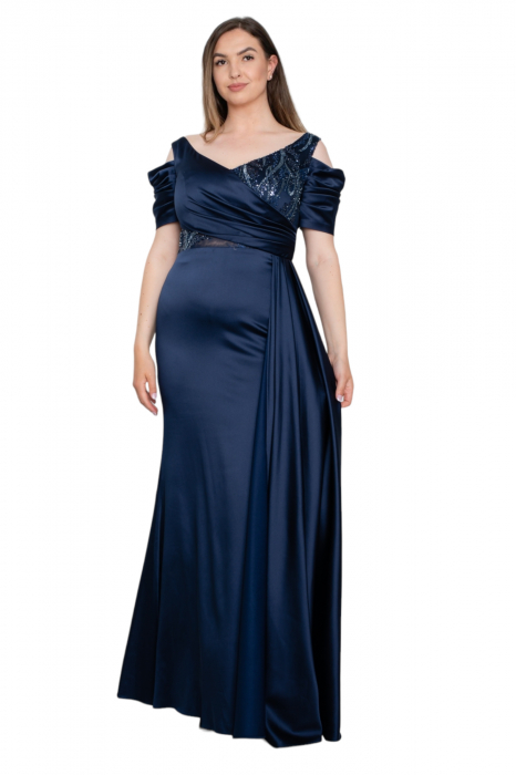 Rochie lunga bleumarin [5]