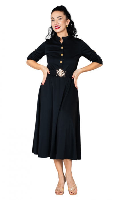 Rochie Evie midi neagra [5]