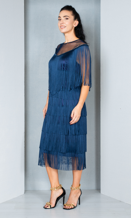 Rochie Faye midi bleumarin [4]