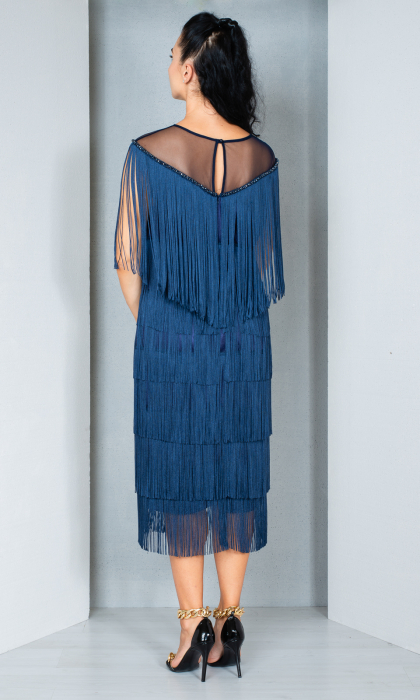 Rochie Faye midi bleumarin [5]