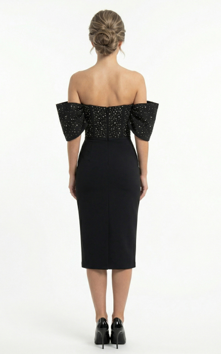 Rochie Farryn midi neagra [3]