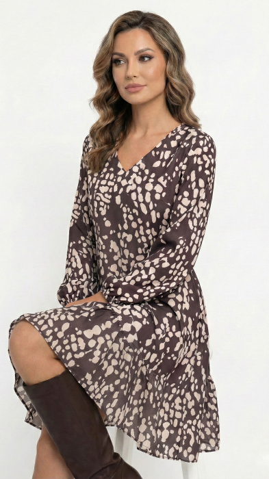Rochie Favor scurta maro [3]
