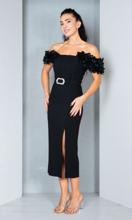 Rochie Francesca midi neagra [4]