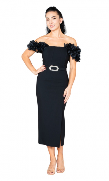 Rochie Francesca midi neagra [6]