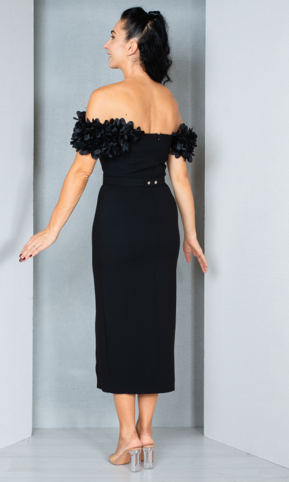 Rochie Francesca midi neagra [5]