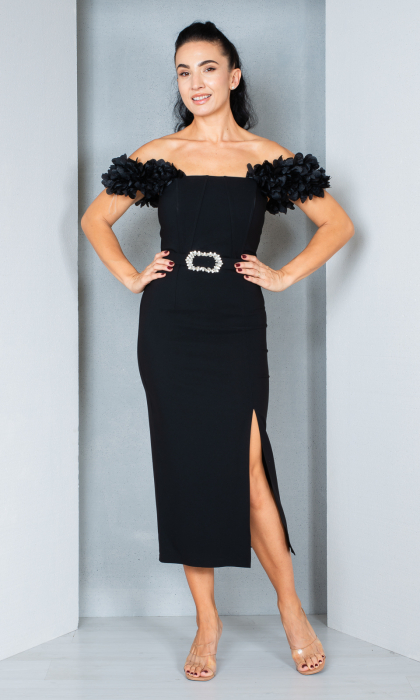 Rochie Francesca midi neagra [3]