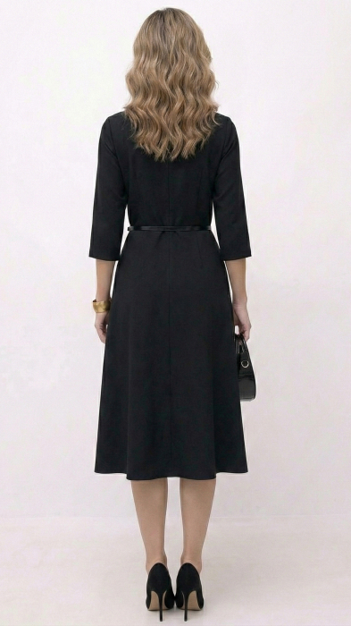 Rochie Fia midi neagra [5]