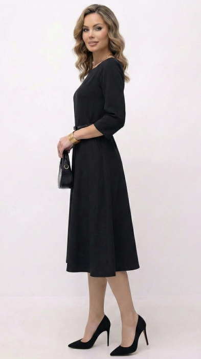 Rochie Fia midi neagra [4]