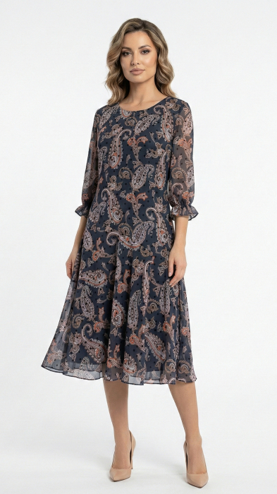 Rochie Finn midi bleumarin [2]