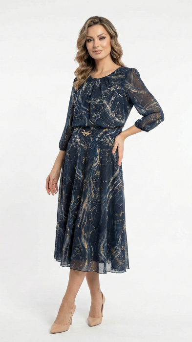 Rochie Florencia midi bleumarin [4]