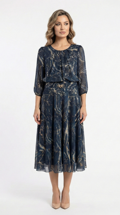Rochie Florencia midi bleumarin [2]