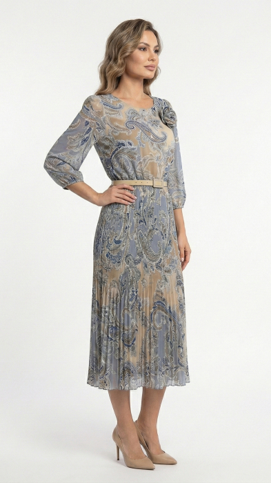 Rochie Fraidy midi bleu [3]
