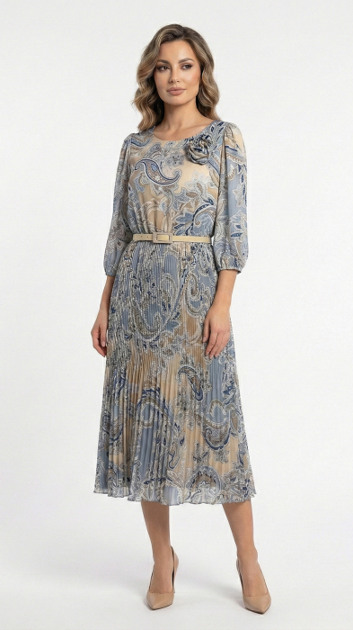 Rochie Fraidy midi bleu [2]