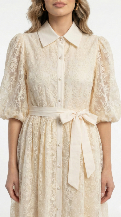 Rochie Franchesca midi crem [4]
