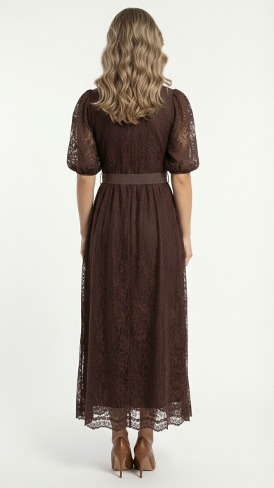 Rochie Franchesca midi maro [4]