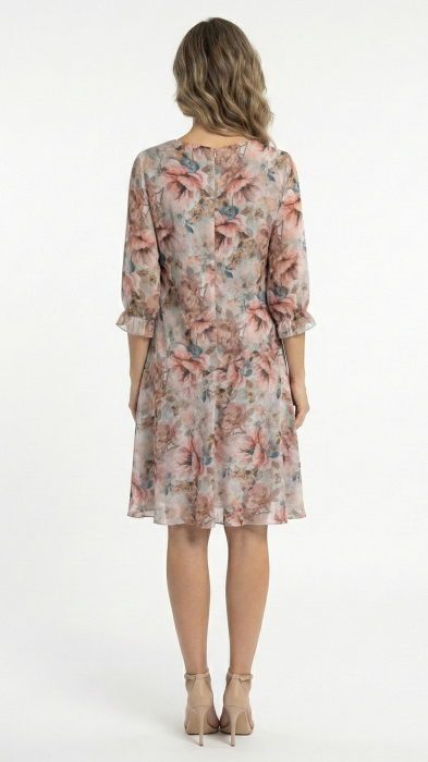 Rochie Frimet midi pudra [5]