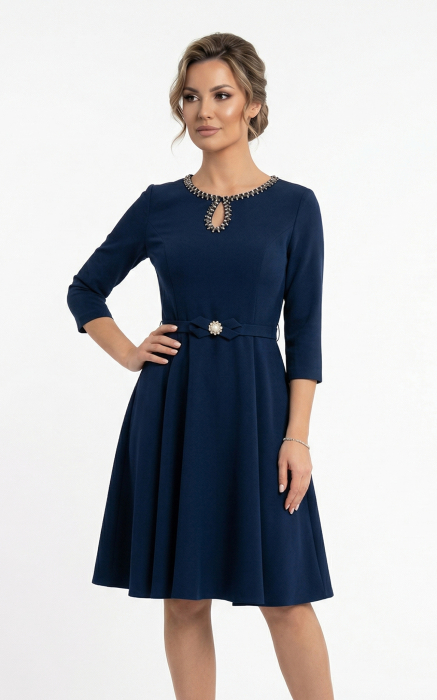 Rochie Galaxy midi bleumarin [3]
