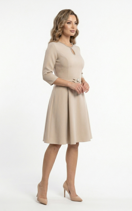 Rochie Galaxy scurta bej [3]