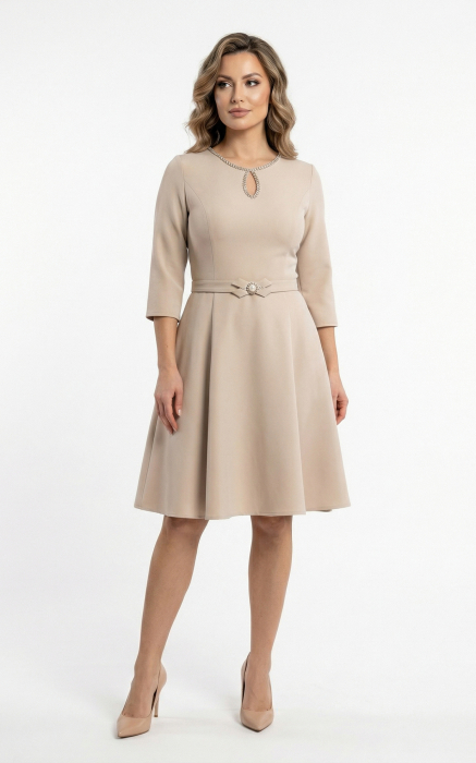Rochie Galaxy scurta bej [2]