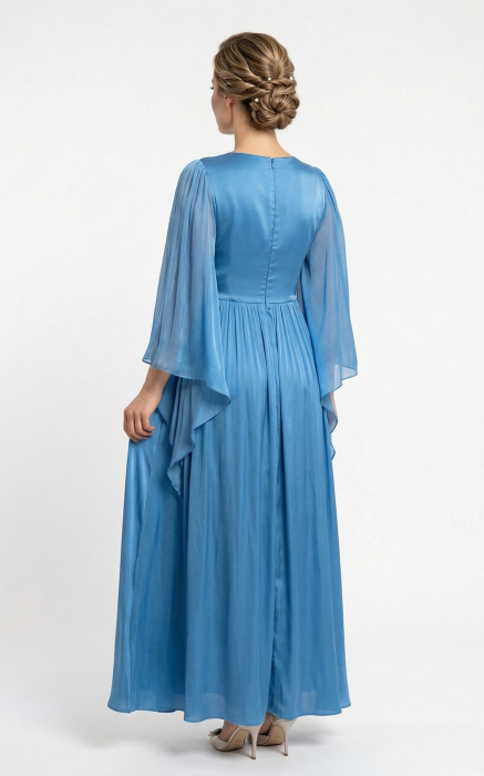 Rochie Gentry lunga indigo [3]