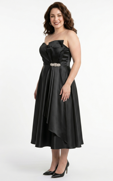 Rochie Georgiana midi neagra [5]