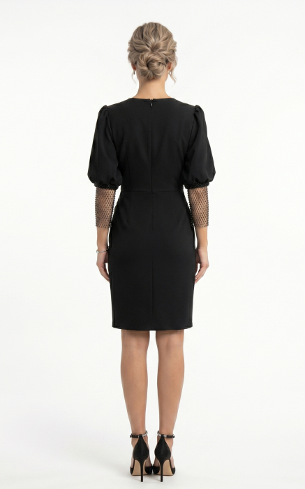 Rochie Georgina midi neagra [4]