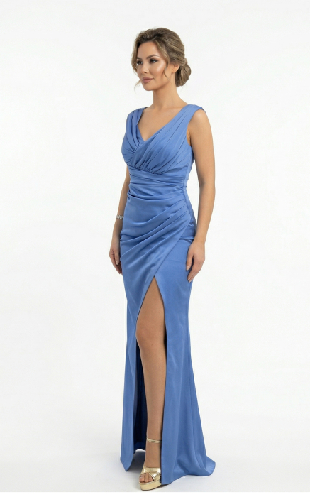 Rochie Giana lunga indigo [2]