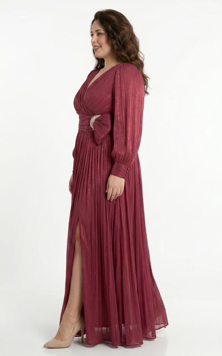 Rochie Gina lunga bordo [2]