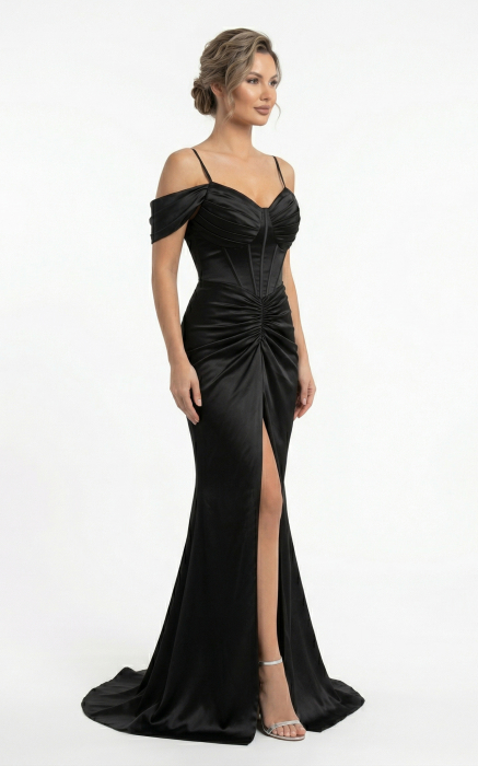 Rochie Giovanna lunga neagra [2]