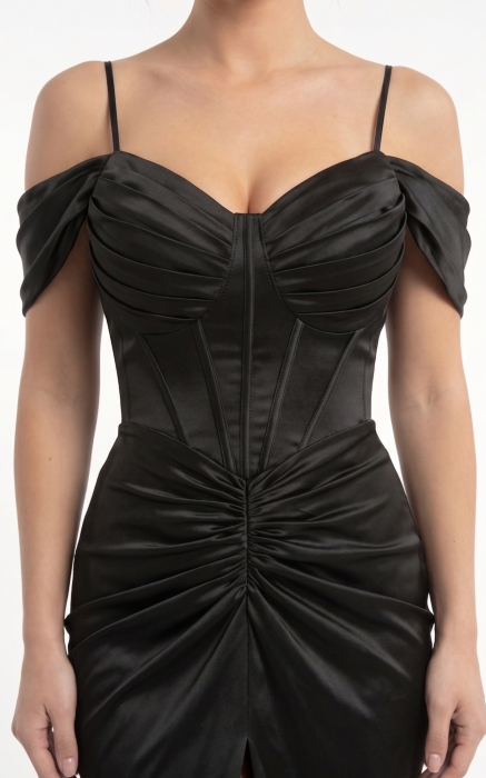 Rochie Giovanna lunga neagra [3]