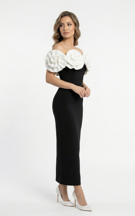 Rochie Gisele midi alba [2]