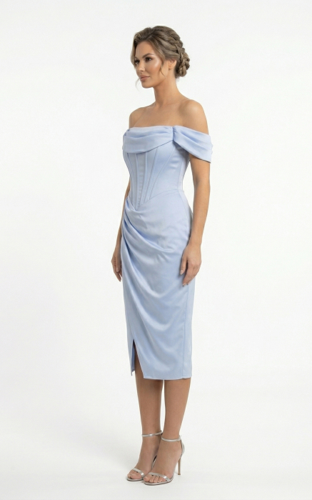 Rochie Giselle midi bleu [3]