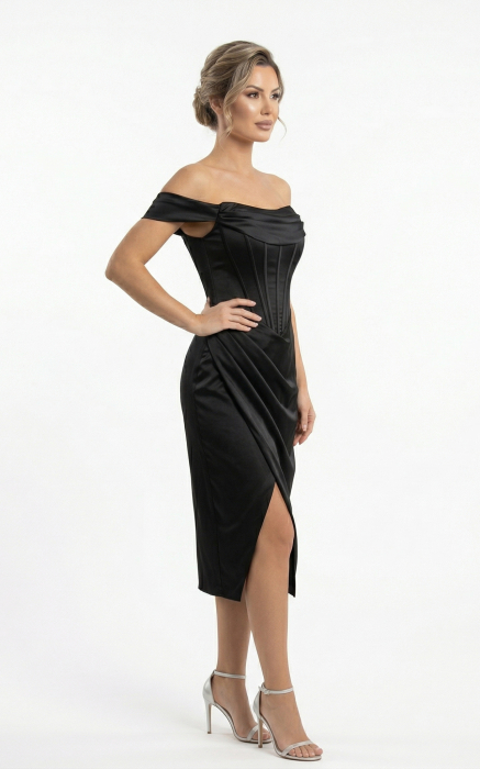 Rochie Giselle midi neagra [3]