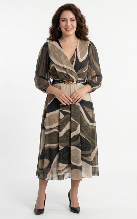 Rochie Giulianna midi maro [2]