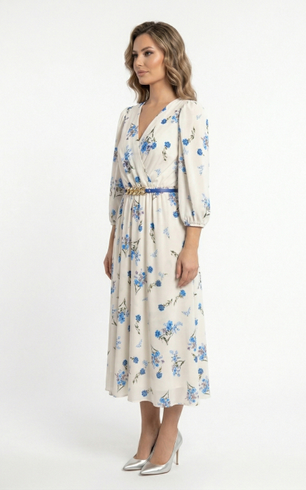Rochie Goddess midi alba [2]