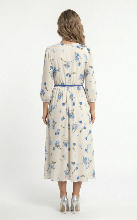 Rochie Goddess midi alba [3]