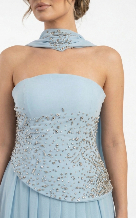 Rochie Gracyn lunga bleu [5]