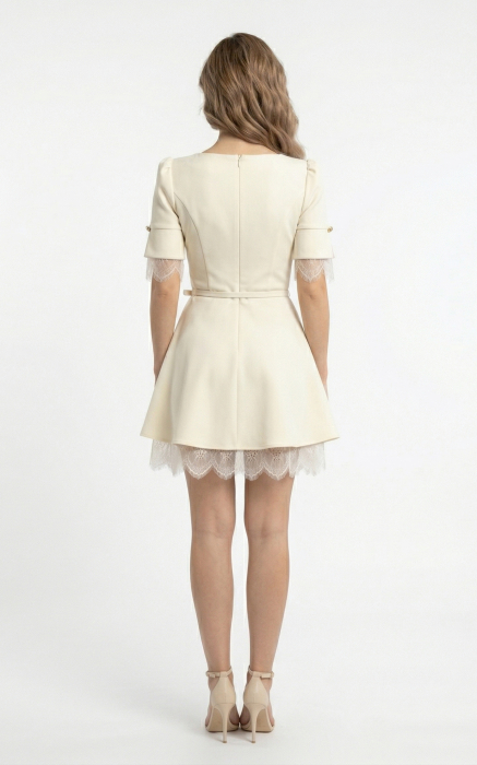 Rochie Gretta scurta bej [4]
