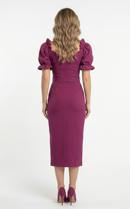 Rochie Griselda midi pruna [3]