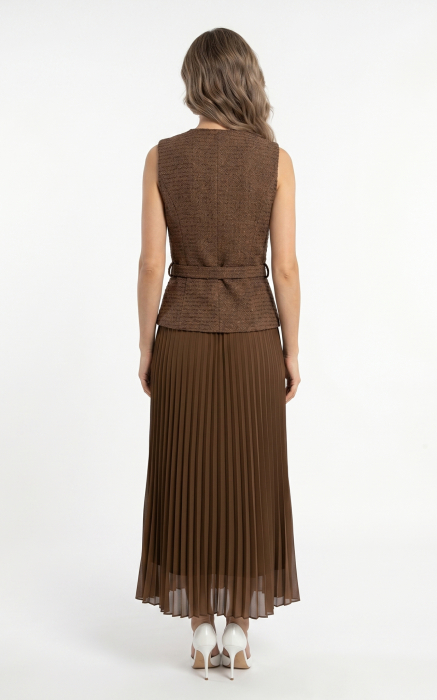 Rochie Guinevere midi maro [3]
