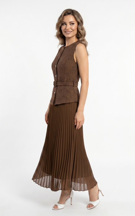 Rochie Guinevere midi maro [2]