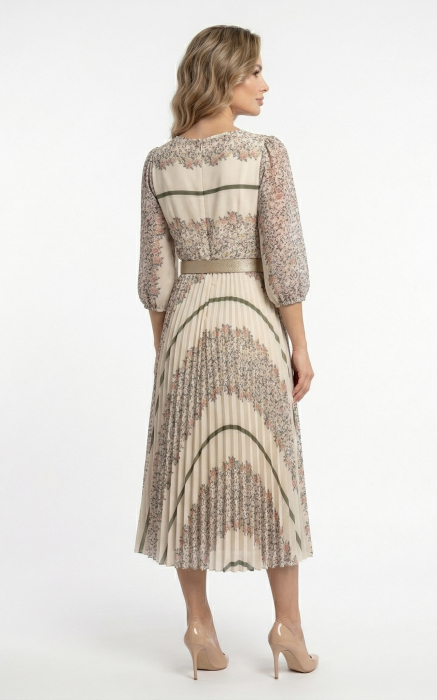 Rochie Gwenevere midi bej [5]