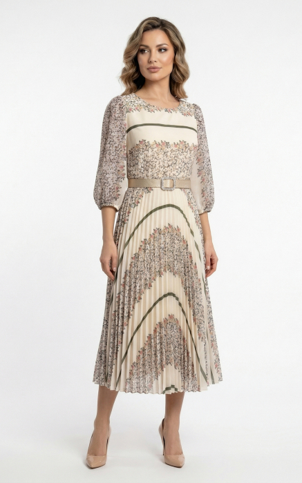 Rochie Gwenevere midi bej [2]