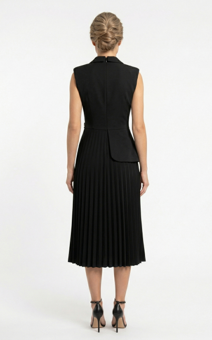 Rochie Gwenivere midi neagra [3]